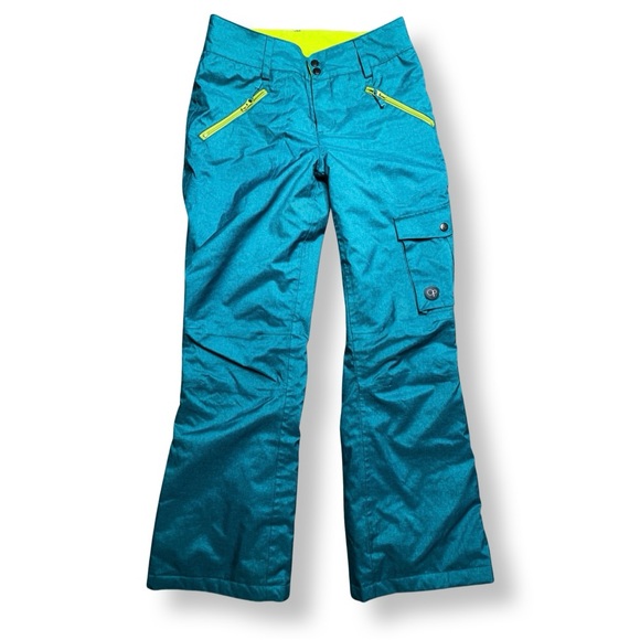 Women’s OP TECHRIDE Snow pants, Size M (8-10), Blue Green - Picture 3 of 4